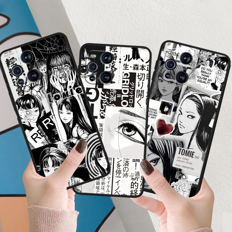 Tomie Kawakami Anime For OPPO Find X6 X5 X3 X2 F21S F21 Pro Lite Neo Black Silicone Fundas Soft Phone Case