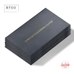 100PCS 10X6.5CM Individual Black Package Silver Polish Cloth Anti Tarnish Jewelry Tools Sterling Silver Polishing Cleaning