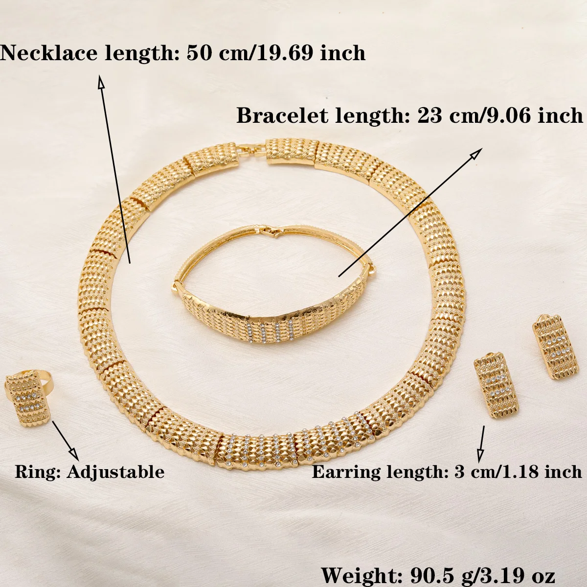 Liffly Fashion مجموعات مجوهرات النيجيرية الهندية للنساء دبي الذهب اللون الزركون قلادة أقراط سوار حفل زفاف الزفاف #6