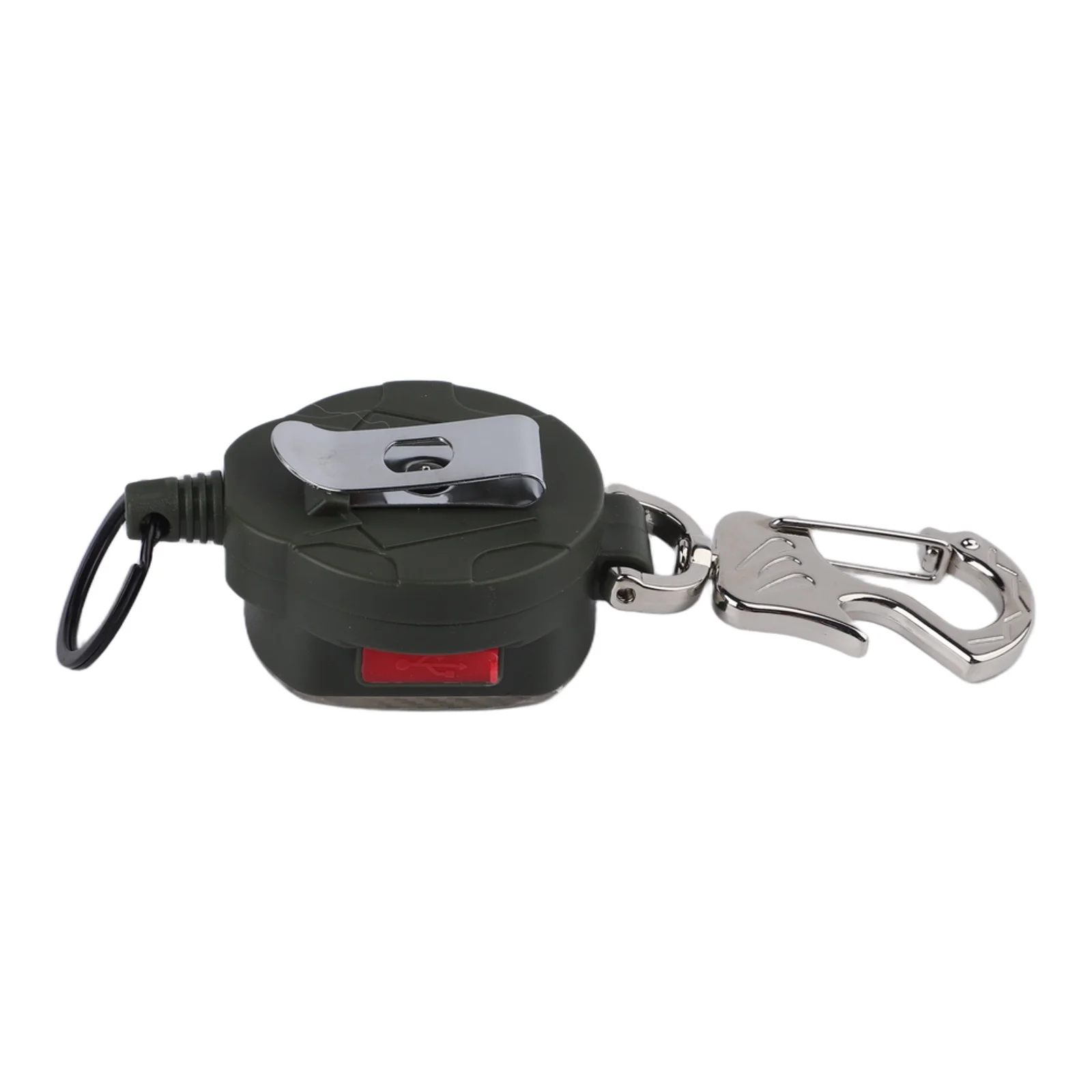 Portable Retractable Keychain LED Flashlight Work Light 300 Lumens with Magnetic Back and Rechargeable Type C Battery