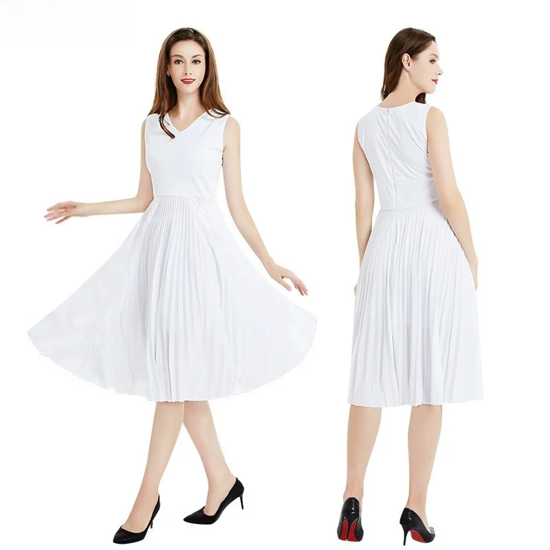 فستان مارلين مونرو أبيض نقي، زي حفلات الهالوين، ملابس متطابقة للوالدين والأطفال، ثوب احتفالي