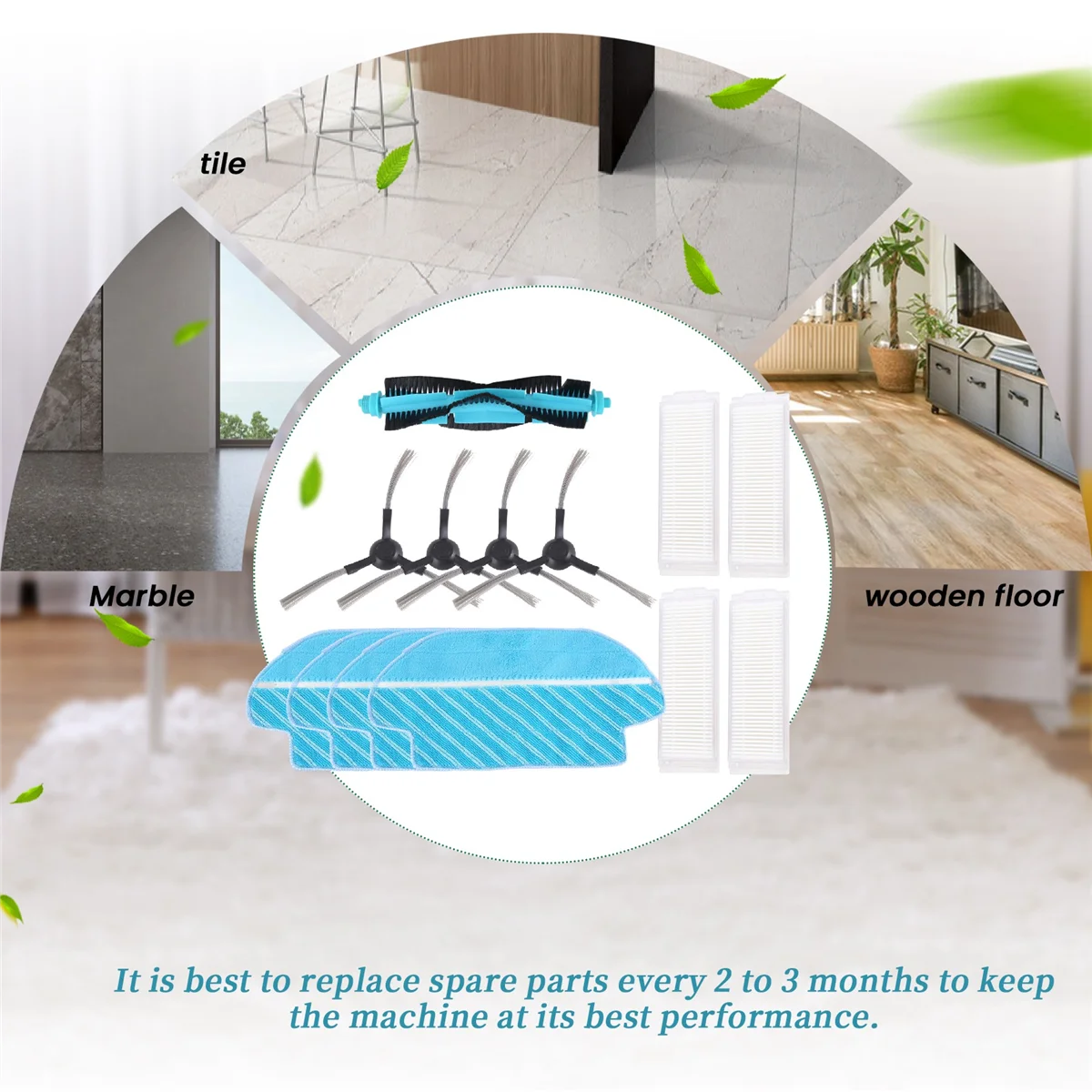 ل Cecotec Conga 3290 3390 3490 3590 3690 3790 3890 الترا التيتانيوم الحيوية روبوت فراغ أجزاء الجانب الرئيسي فرشاة Hepa FilterBAAN