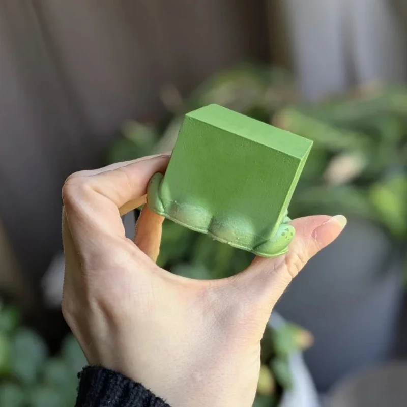 Statuetta a forma blocco animali artigianali in resina con statue divertenti per esposizione scaffale Home per