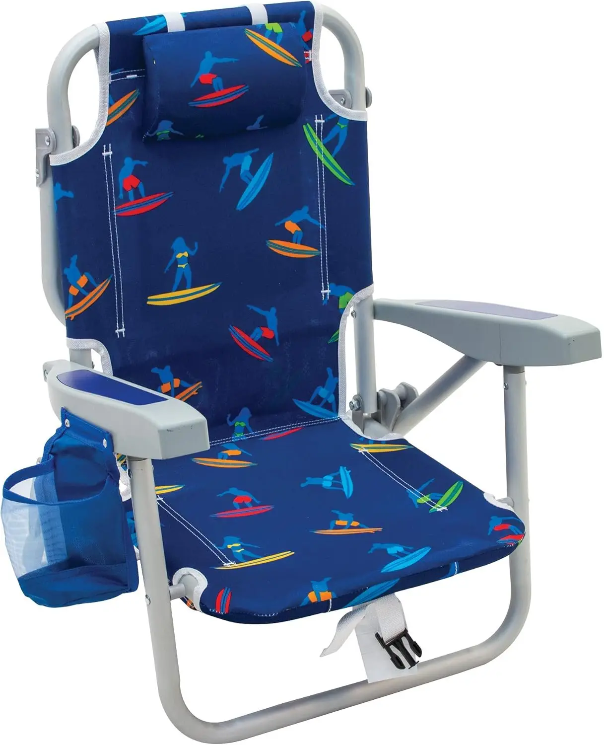 

Детское складное пляжное кресло-рюкзак с 5 положениями регулировки, дизайном Surf Power для активного отдыха на природе