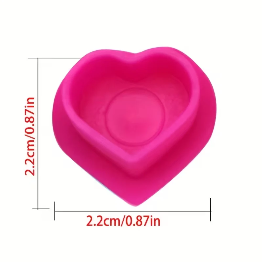 200 قطعة من أكواب حبر الوشم الملونة على شكل قلب - أكواب صبغات من السيليكون لعشاق الوشم ومحترفي التجميل #6