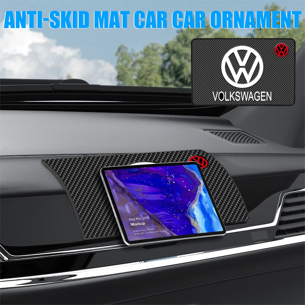 Car Dashboard Sticky Anti Slip Mat Phone Sunglasses Holder Pad For Volkswagen VW R-line GTI R Polo Golf Passat Magotan Tiguan