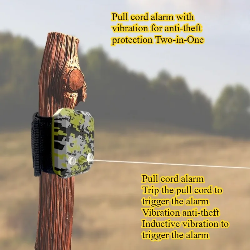

Outdoor Tripwire Alarm Pull Cord Alarm Can Easily Set The Warning Area and Trigger A Touch Vibration Alarm