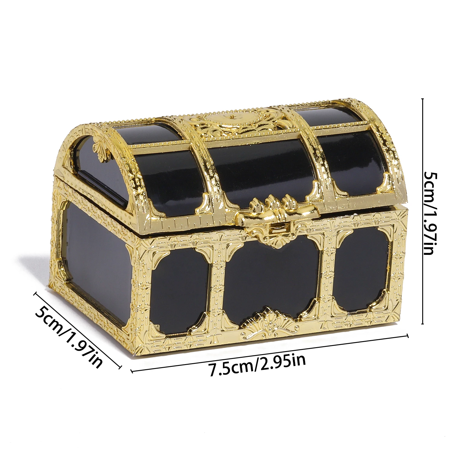 Vintage Transparent Storage Organizer Box, Treasure Chest