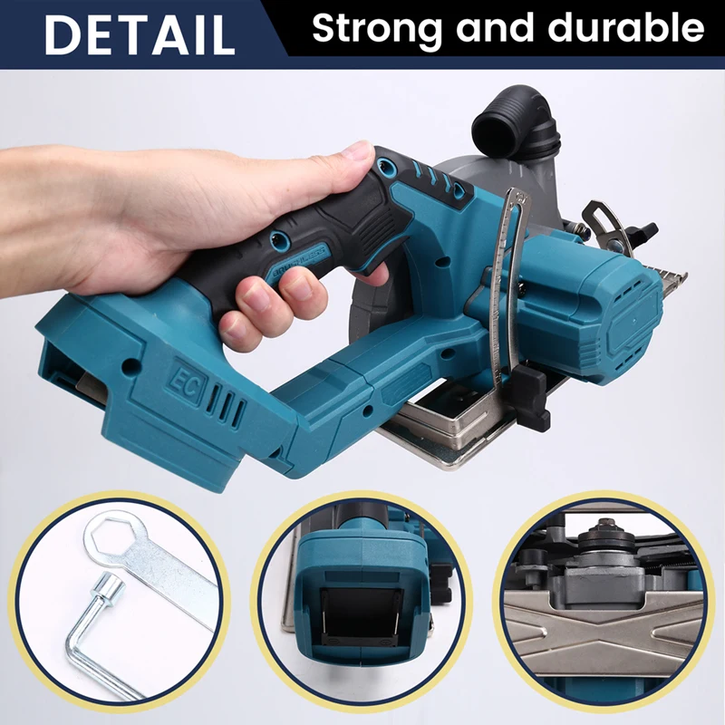 Brushless Circular Saw Electric Saw 0-45° Adjustable Wood Cuttiing Machine Power Woodworking Tool For Makita 18V Battery