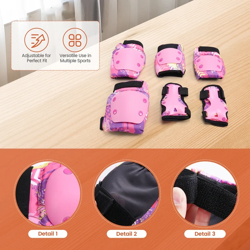 NEW-Roller Skating Protective Gear Set For Children, Full Equipment, Skateboard, Roller Skates, Balance Bike, Knee Pads