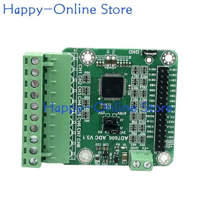 AD7606 Data Acquisition Module 16 Bit ADC Multi-channel 8-channel Synchronous Sampling Frequency 200K Single Bipolar Input