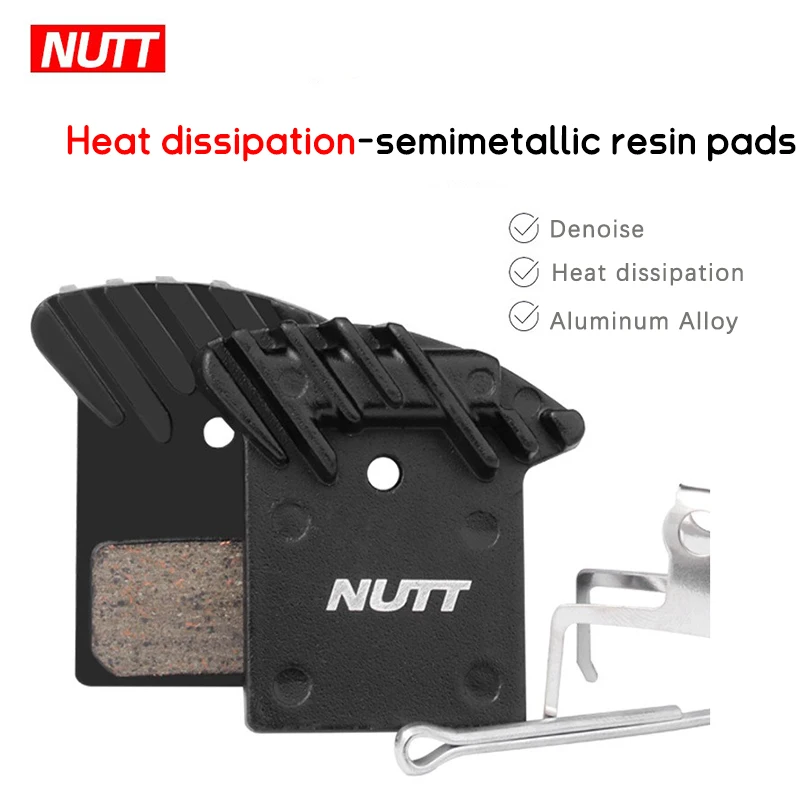 NUTT Heat Dissipation Bicycle Hydraulic Disc Brake Pads semi-metallic resin disc brake pads for NUTT Oil Brake Avid BD1 BD3 E9