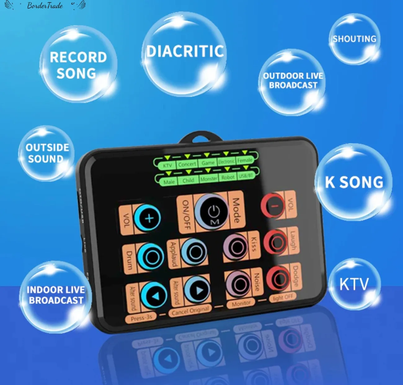 

Small Sound Card SK5 Support for Streaming Gaming Karaoke - Compact Audio Interface for Multimedia Devices