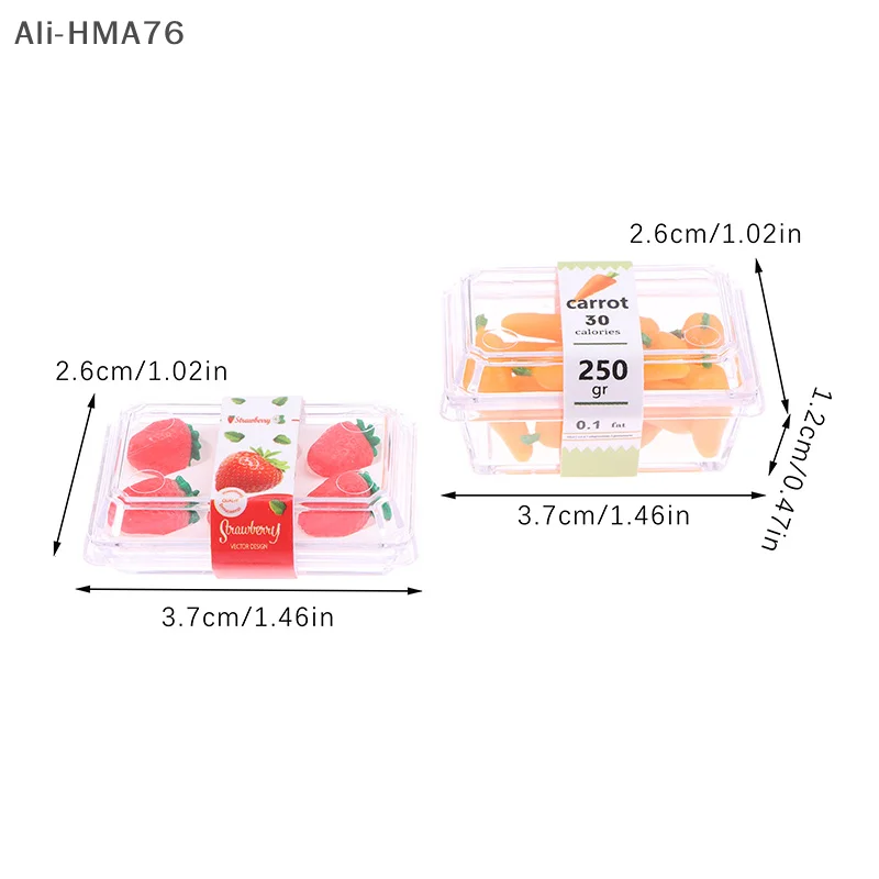 HMA76-1/12 ドールハウスミニスーパーマーケット野菜果物モデルクリアボックスドールハウス食品装飾ドールハウスアクセサリー