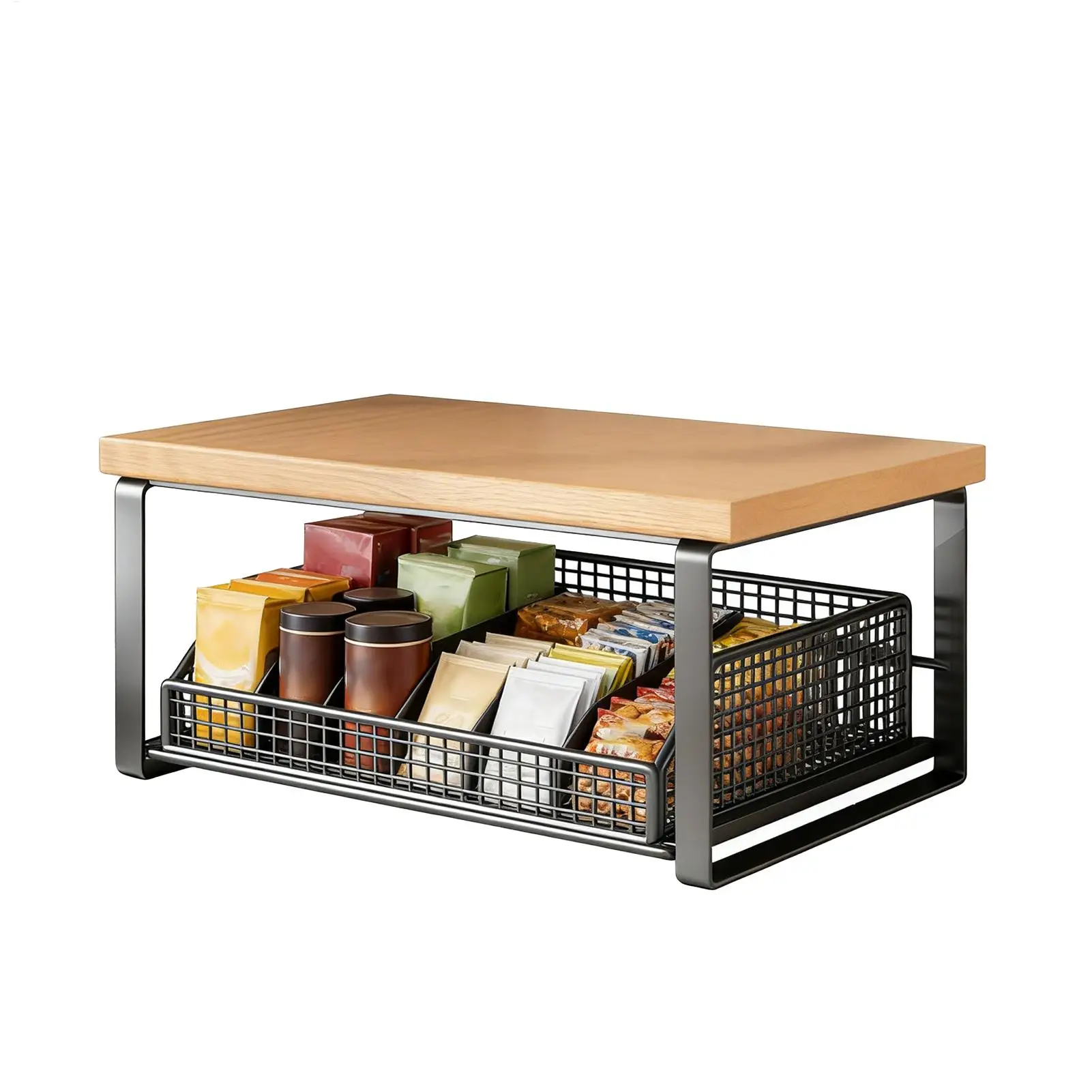 Desktop-Aufbewahrungsregal, doppellagiges Organisationsregal, Theken-Organizer, Schublade für Theke, Zuhause, Wohnheim, Wohnzimmer, Meditationsraum