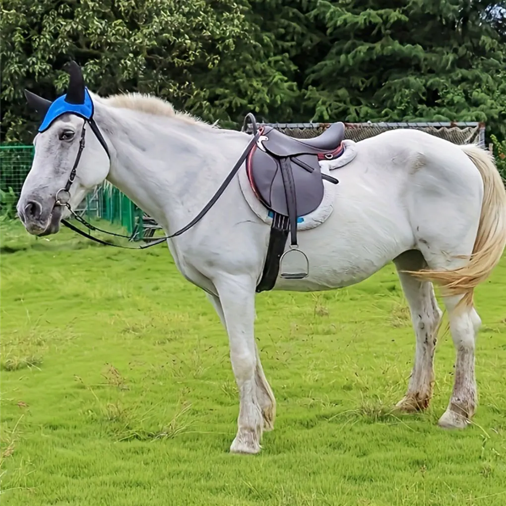 واقيات أذن الحصان المتينة، لوازم شبكية مريحة لرياضي الفروسية، مما تمنح بعض المرونة #4