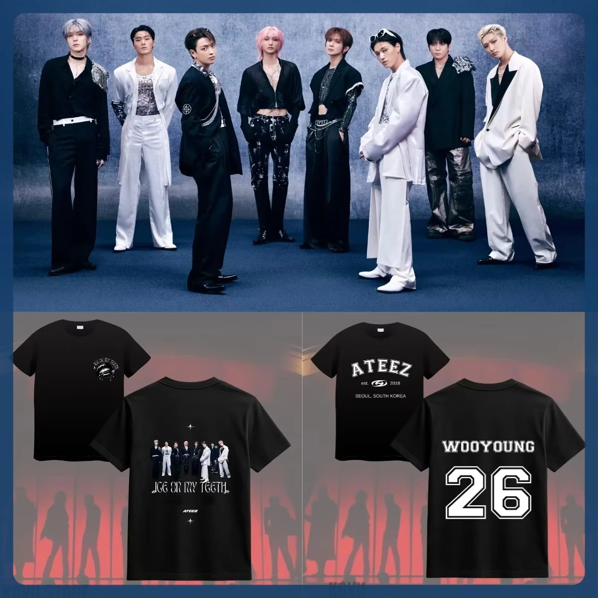 

Summer Women Plus Size T-shirts Ateez T-Shirts Korean Kpop Concert Graphic Tee Oversized Y2k Summer Clothes Music Tshirt Top