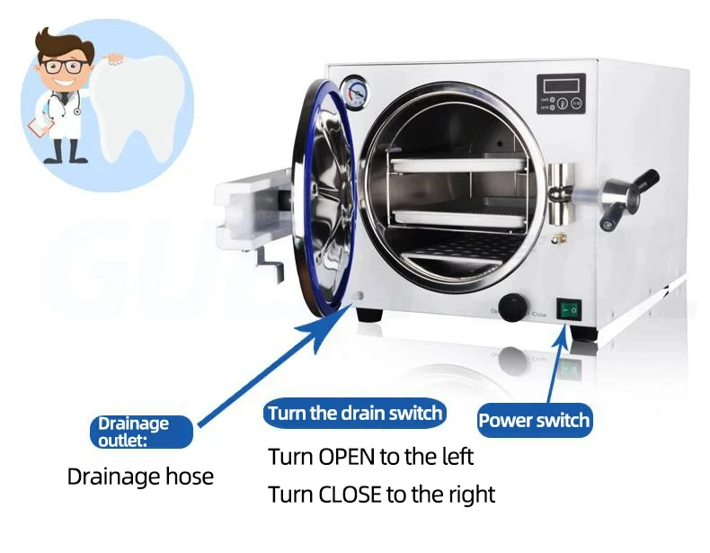 الأوتوكلاف معقم عمودي تطهير خزانة ارتفاع درجة الحرارة التعقيم وعاء الضغط أداة جراحية