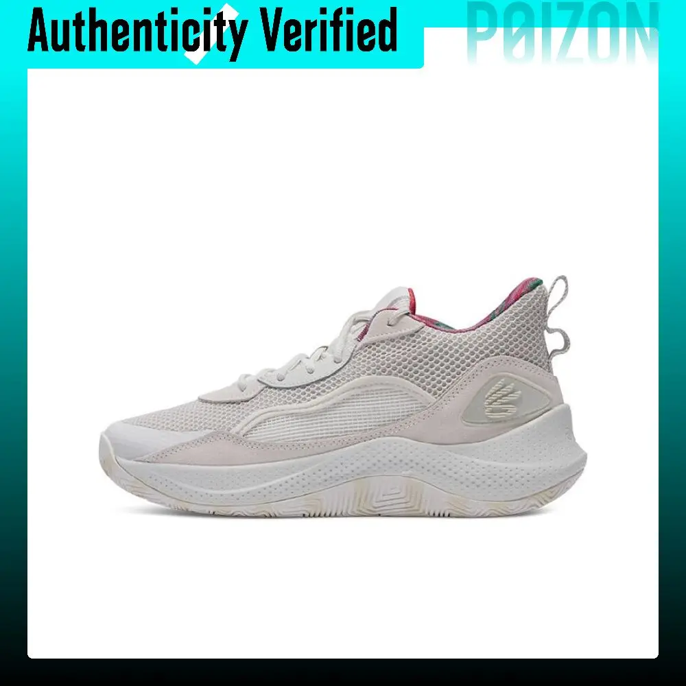 Under Armour Curry 3Z 24 Slip Resistant Abrasion Resistant Low top Basketball Shoes Unisex White 3028191-114