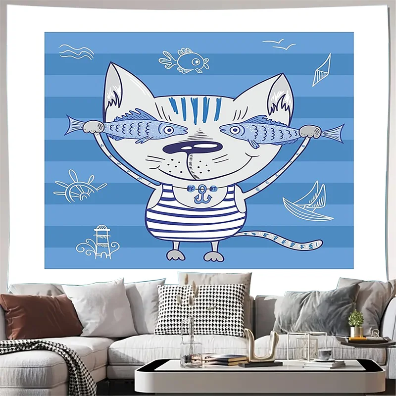 Ocean Wave Tapestry Beach Vibes Wall Hanging Coastal Decor Sea Life Wall Art Nautical Room Decor Tropical Aesthetic Boho Home Do