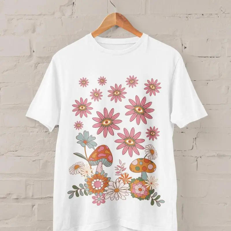 Mushroom T Shirt Grunge Clothing Cottagecore Alt Whimsigoth Goblincore Y2K Fairy Clothes Witch