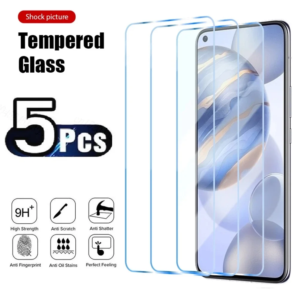 5Pcs Tempered Glass For Huawei Nova 7 8i 9 10 11 11i Y61 Y90 SE Screen Protector