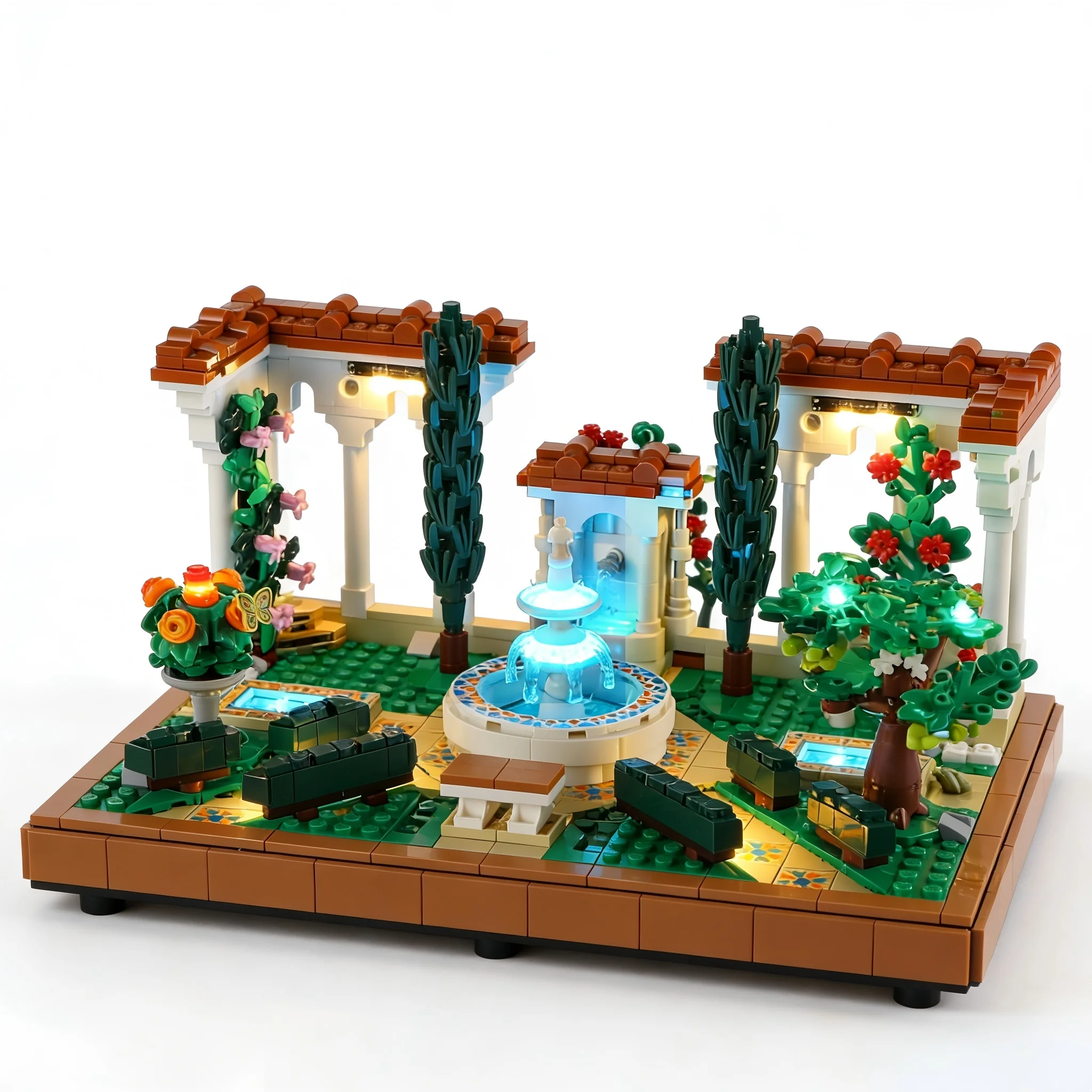 (Only LED Light No Bricks) 10359 Fountain Garden Ideas (Not Include Building Blocks Kits Sets Model)