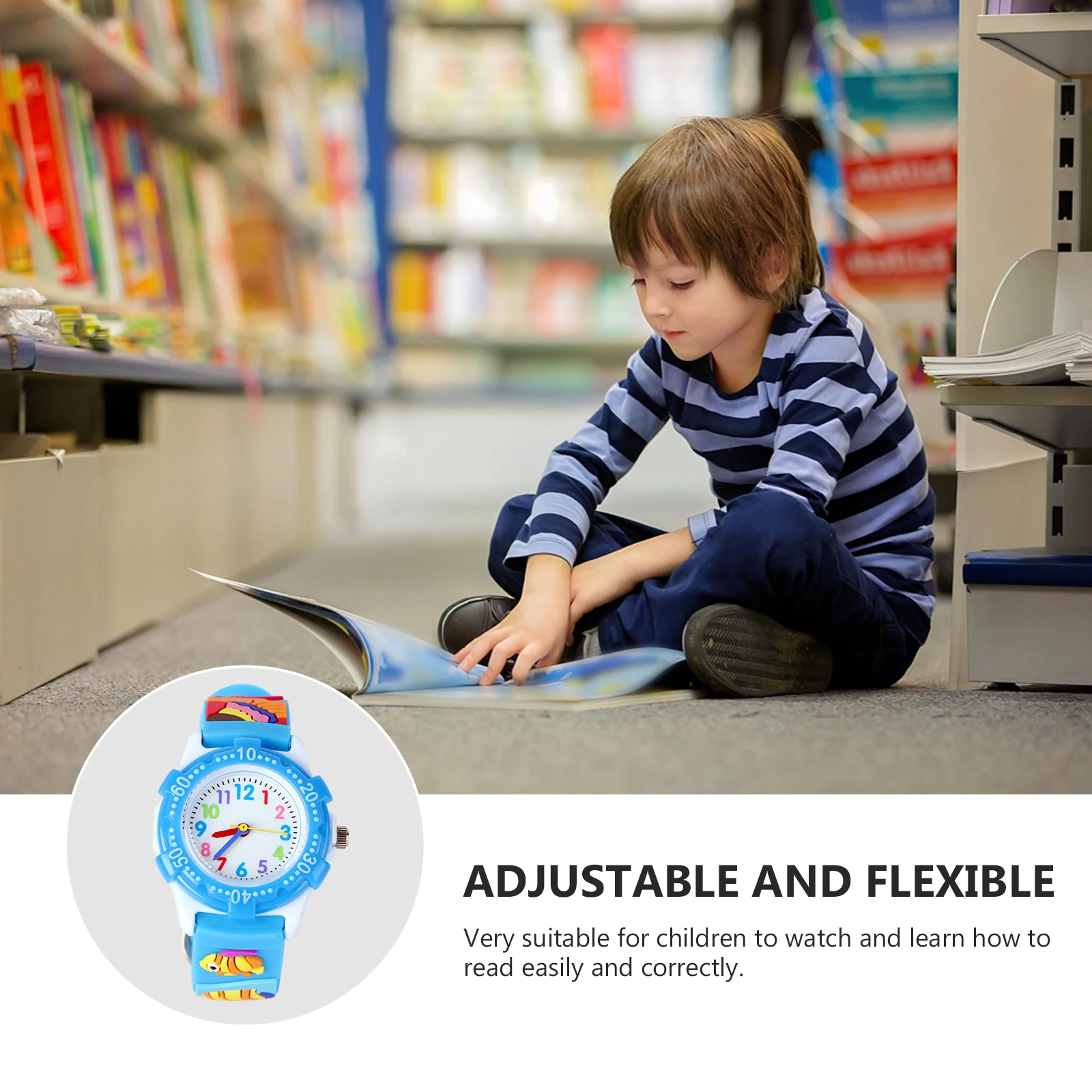 Детские часы, детские часы, модное украшение на запястье, очаровательный мультяшный студенческий милый дизайн, прочный ремешок, подарок на день рождения, океан