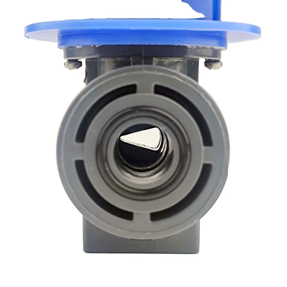 DN15 CPVC 30 Degree V-Ball Valve FPM o-Ring Teflon Seat NPT Thread