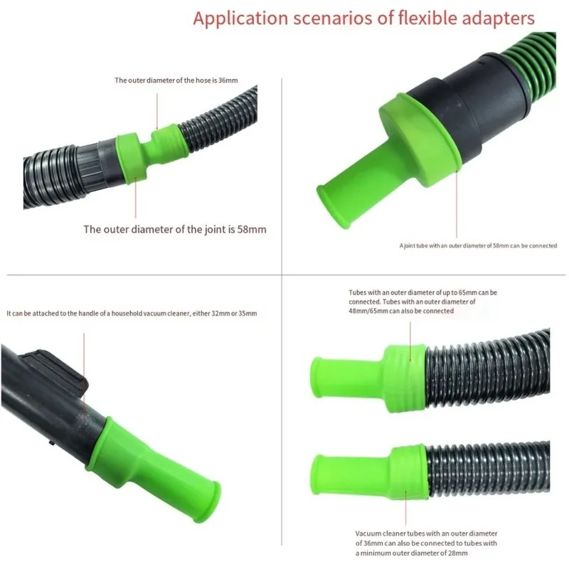 AA81-For Festool Makita Dewalt Karcher 32Mm/40Mm Dust Extraction Adapter 12Pcs Angle Grinder 2.5M Extension Hose Kit Vacuum