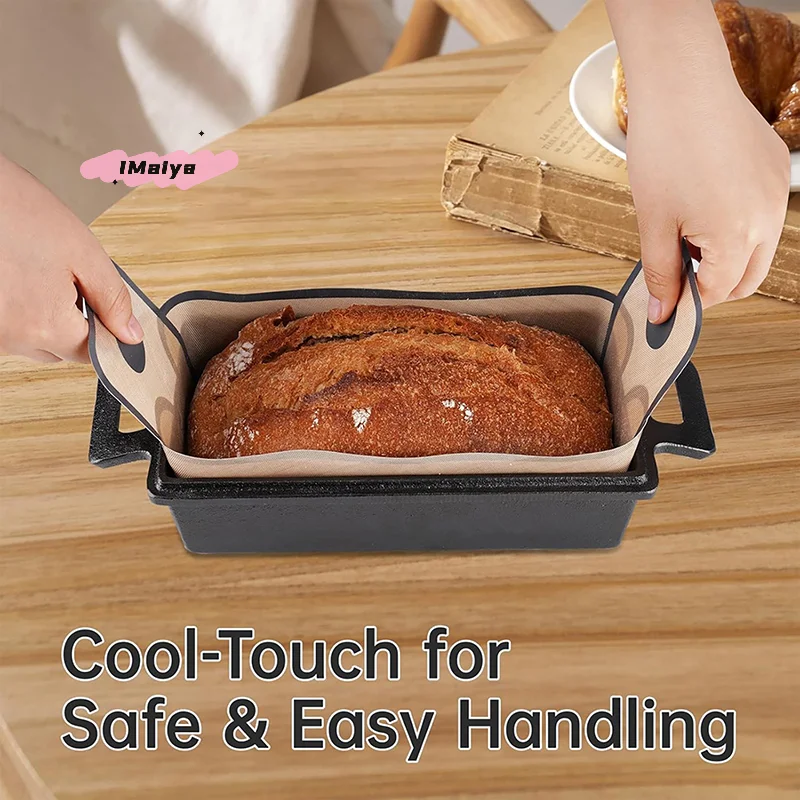 M-1Pc Silicone Bread Loaf Pan 22.86x12.7cm Food Grade Non-Stick Easy Clean High-Temperature Resistant Baking Mold