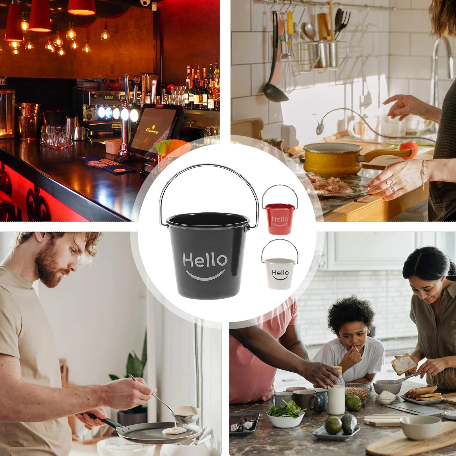 

3 pcs Sauce Barrel Metal Condiment Barrels Small Measuring Cups For Condiment Barrels Kitchen Cooking Tools Restaurant Use