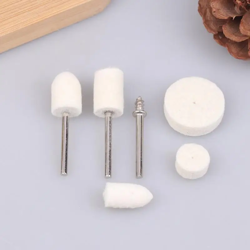 

New 1Set Wool Felt Polishing Wheel Kit - Multi-Shape Buffing Set For Rotary Tools, Ideal For Jewelry & Metal