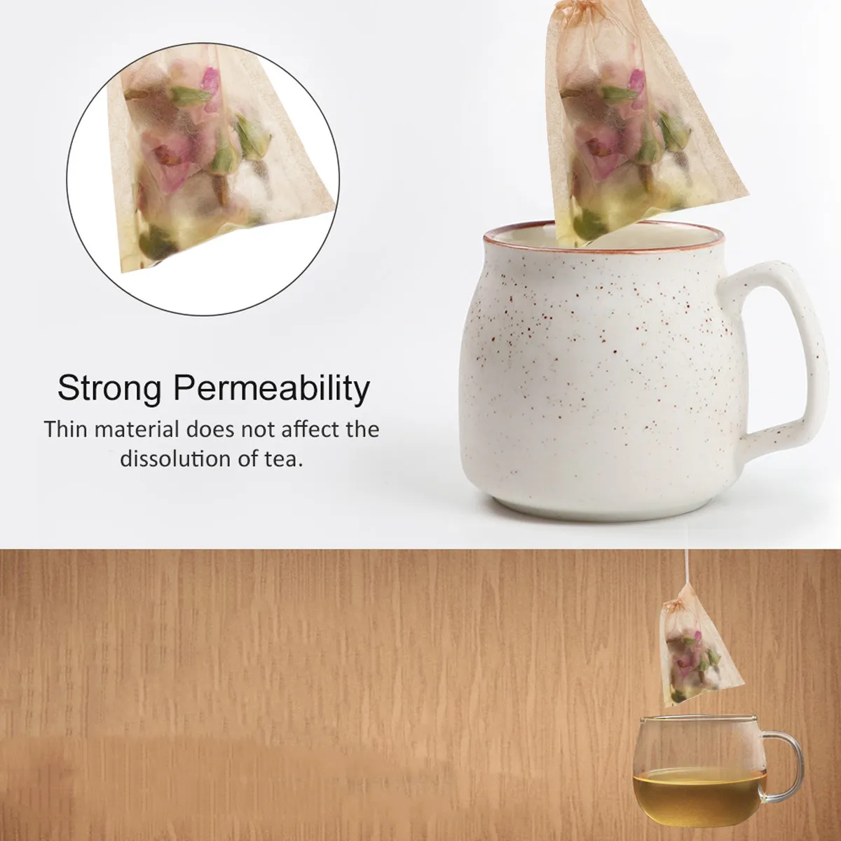 

300Pcs Disposable Tea Filter Bags Heat Resistant Eco Friendly Loose Tea Coffee Spice Strainer Packaging Bag Herbal Medicine