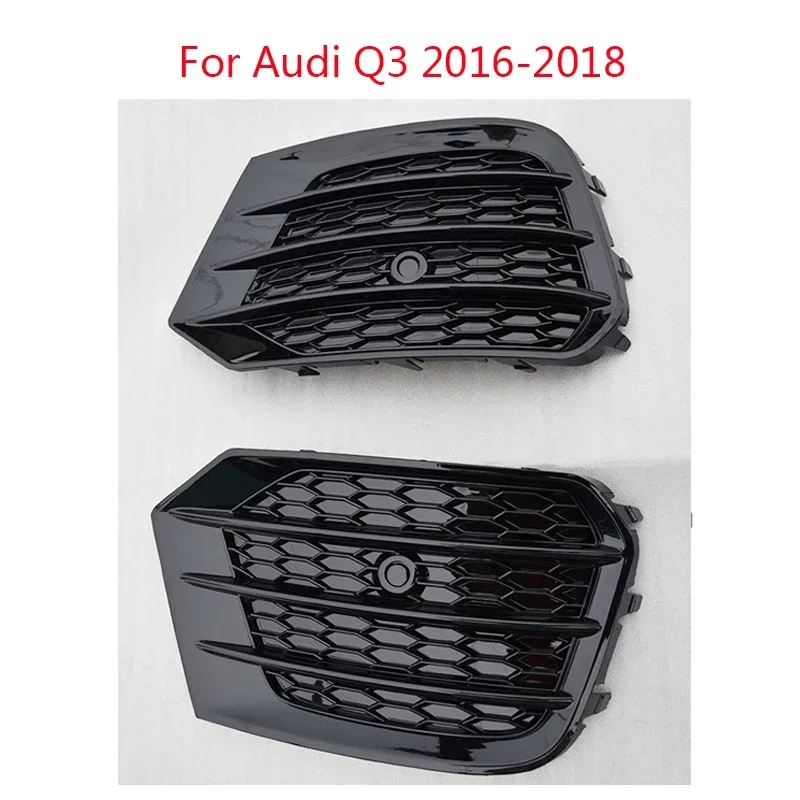 

For Audi Q3 2013-2018 2PCS Suitable Fog Lamp Grille Left And Right Car Front Bumper Fog Lamp Grille ABS Material