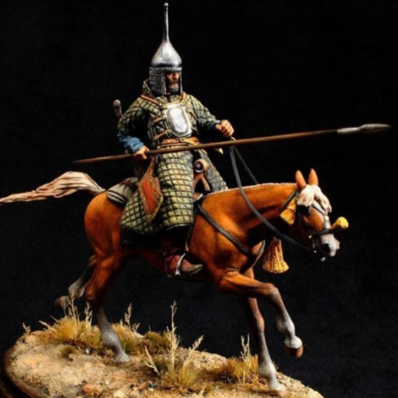 Harzfigur im Maßstab 1:32, zusammengebautes Modellbausatz, History Hobby Miniatur, russische Kavallerie, unmontiert und unbemalt