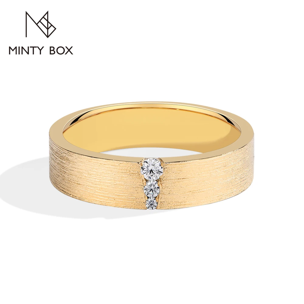 MINTYBOX Classic Moissanite Ring for Women Men S925 Sterling Silver Couple Rings Engagement Wedding Jewelry Valentine's Day Gift
