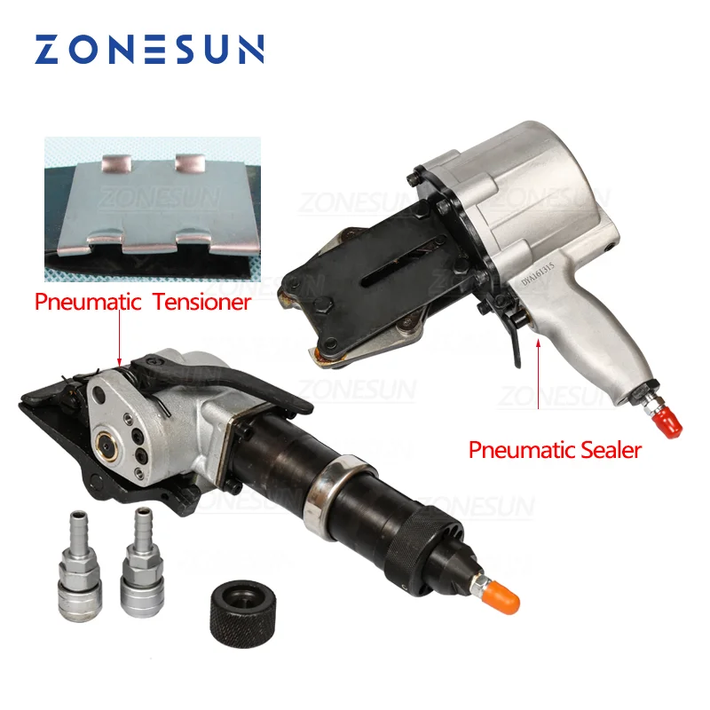 

ZONESUN KZ-32A Pneumatic Split Steel Band Hand Strapping Tools Separate Pneumatic Steel Strapping Machines For 32mm Steel Straps