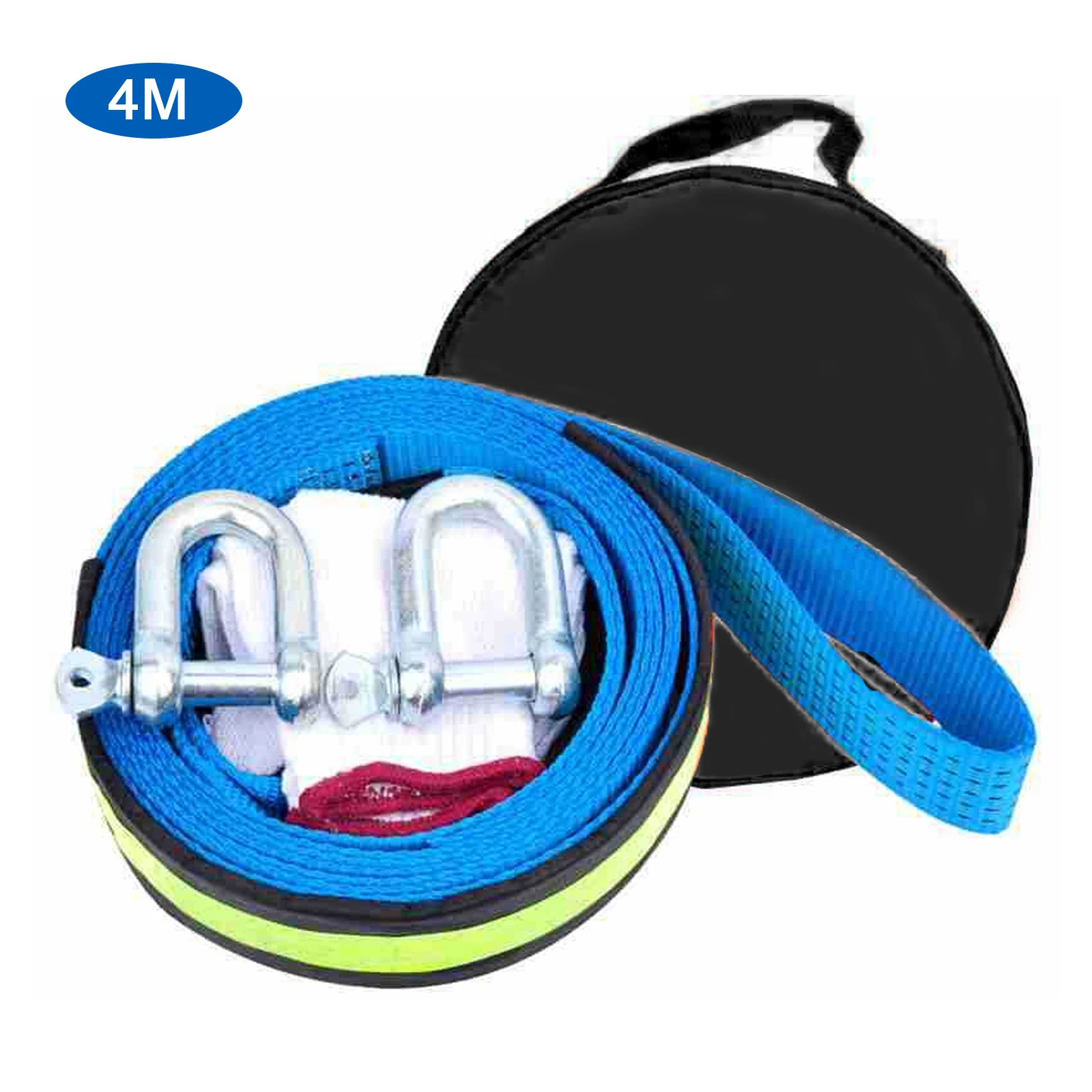 

8 Tons Winch Tow Cable Tow Strap Car Towing Rope With Hooks For Heavy Duty Car Recovery Strap Kit Offroad Towing Accessories