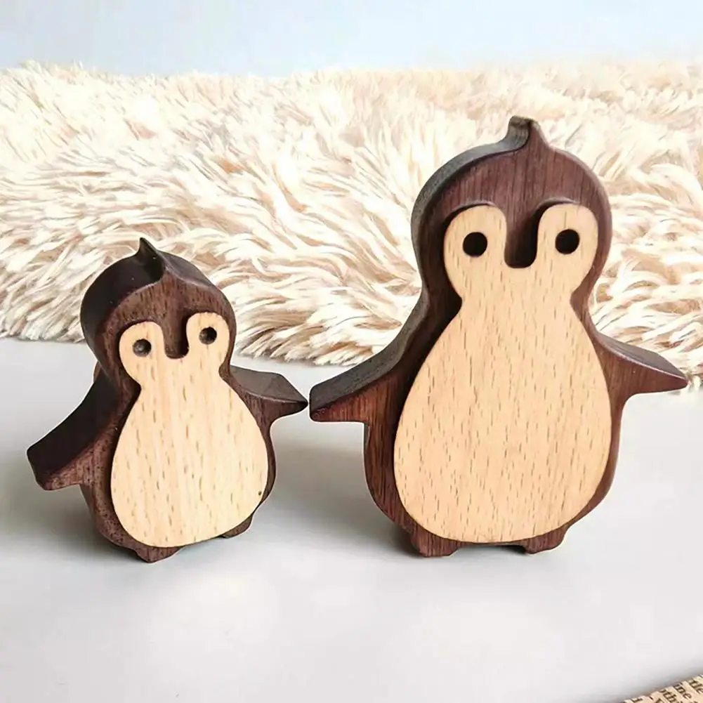 Wall-mounted Coat Hook Penguin Shape Clothes Hanging Hook Solid Wood Wall-mounted Storage Decor for Easy Installation Any Room