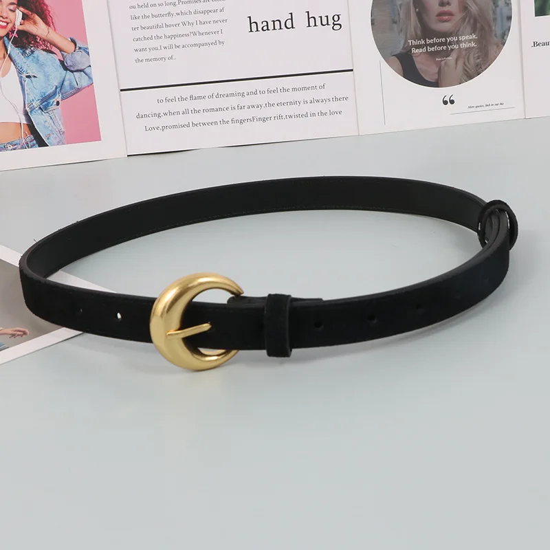 여성 빈티지 스웨이드 정품 가죽 코르셋 여성 Cummerbund 코트 허리띠 드레스 Decration 좁은 벨트 J1433