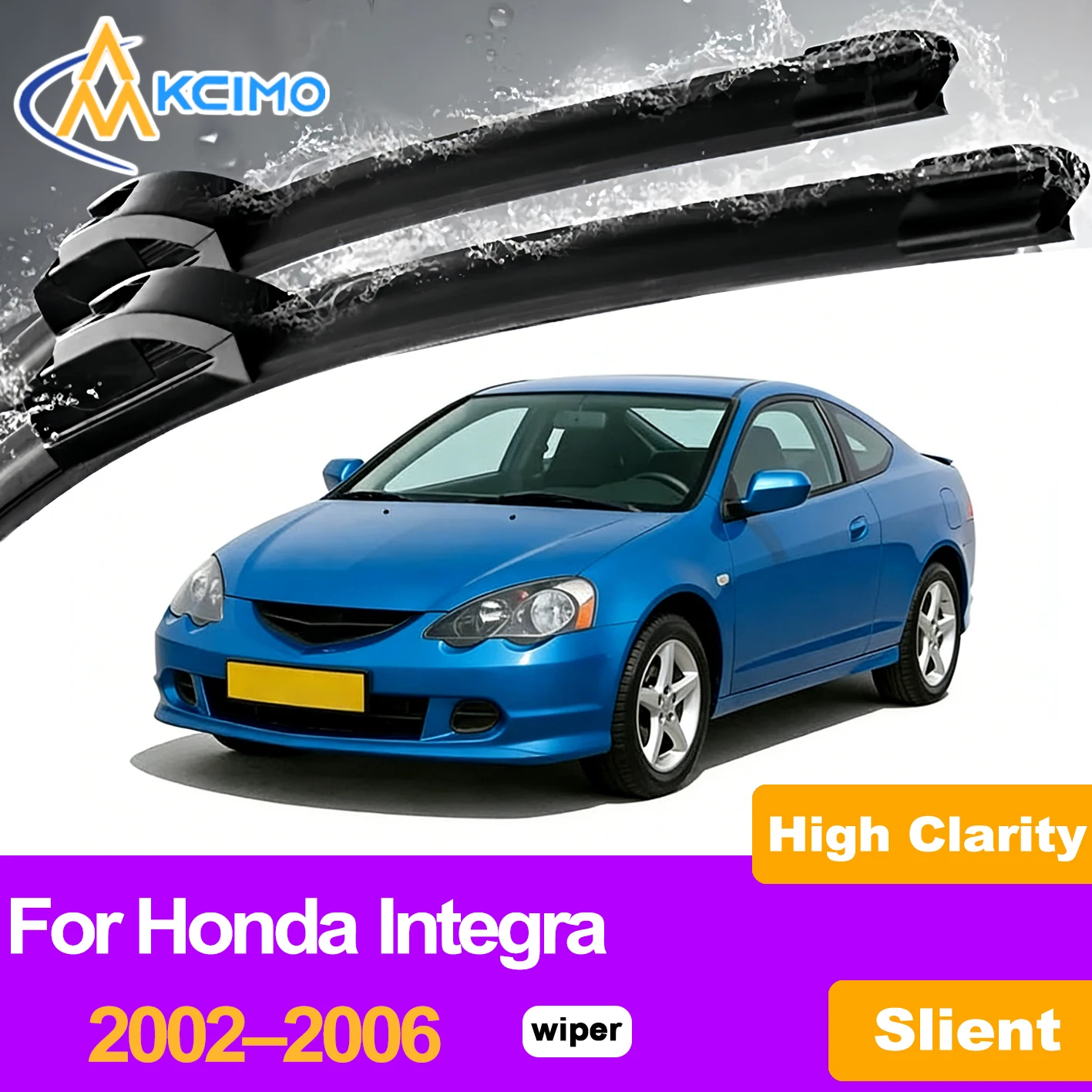 

KCIMO 2PCS Front Windshield Wiper Blades For Honda Integra 2002–2006, Silent Clean High Performance Rain Snow Resistant Wipers