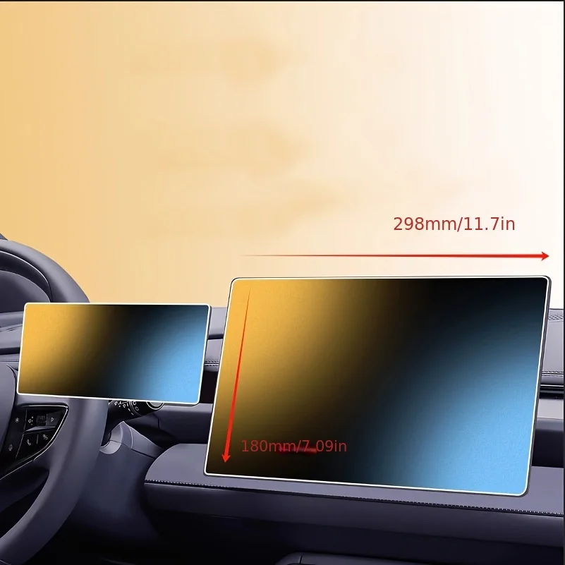 For BYD Shark 6 2024 2025 LCD Car GPS 12.8inch GPS Navigation and Speedometer 10.25 Inch Tempered Glass Screen Protector Film