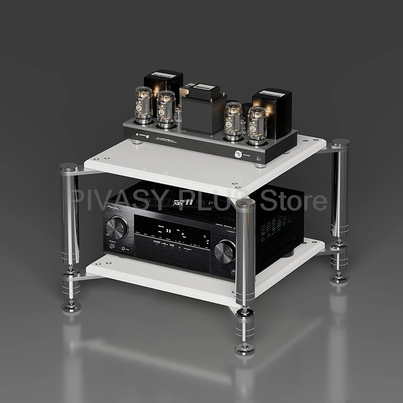 HiFi audio rack versterkerkast met trillingsisolatie ENF plaat 304 roestvrij staal multi-tier home theater