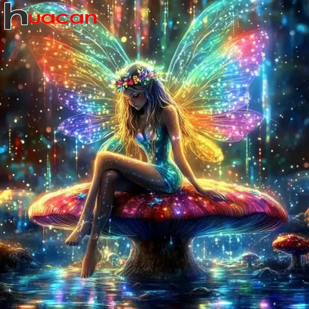Huacan Angel Diamond Painting Mosaic Girl Fantasy Full Drill