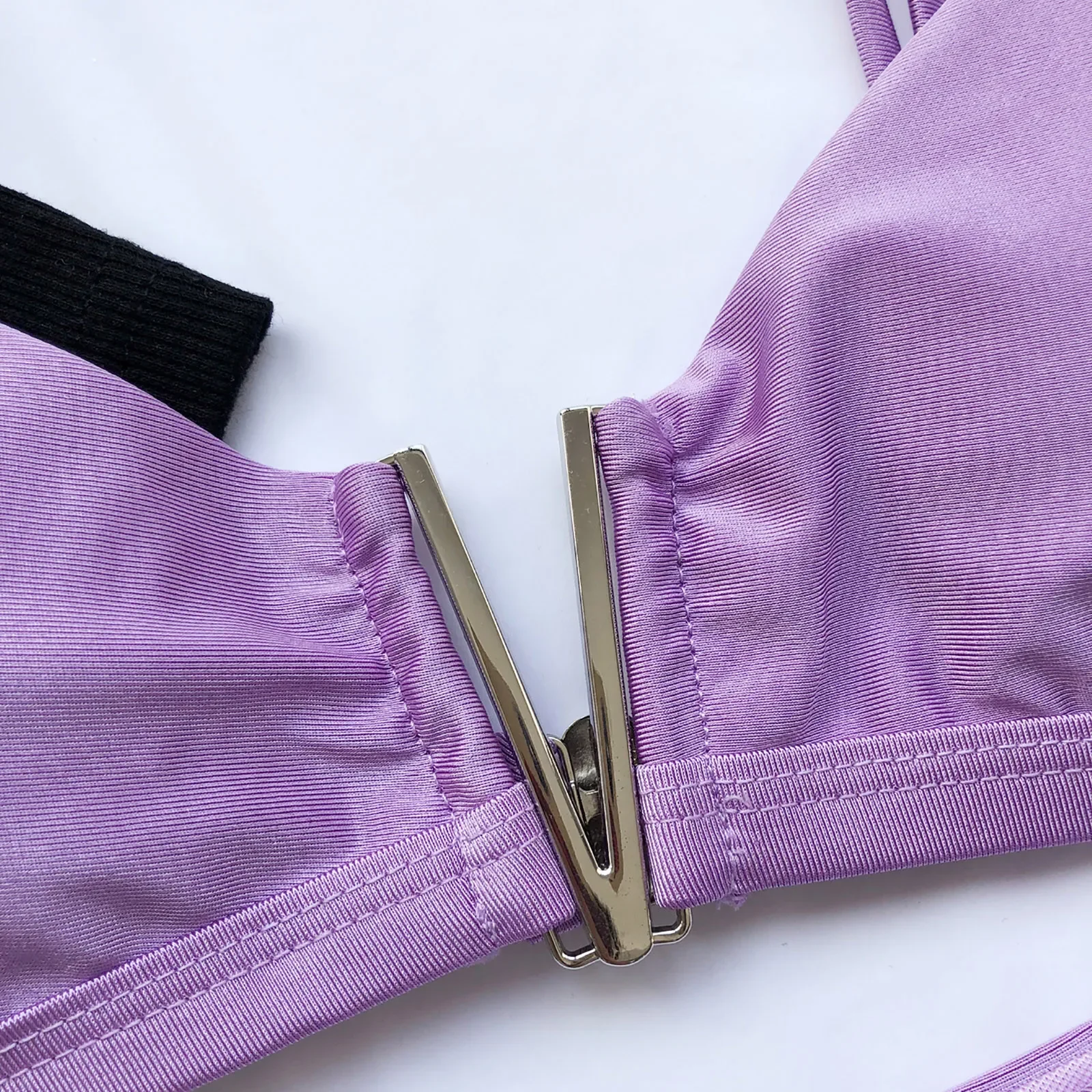 Damski dwuczęściowy strój kąpielowy bikini z rozcięciem, dekolt w serek, satynowy strój kąpielowy, tankini, bikini 2024, seksowna odzież plażowa damska