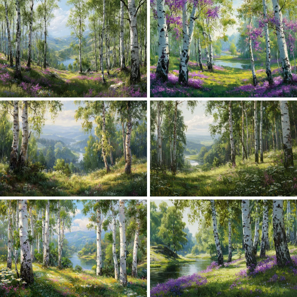 

Spring Tree Grassland Lakes Background Sky Natural Landscape Flower Newborn Baby Portrait Props Party Decor Photo Shoot Studio