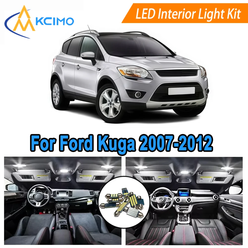 

Interior Light Bulbs LED Kit For Ford Kuga 2007-2012 Dome Map Door Super Bright Lights​ Plug and Play Installation​