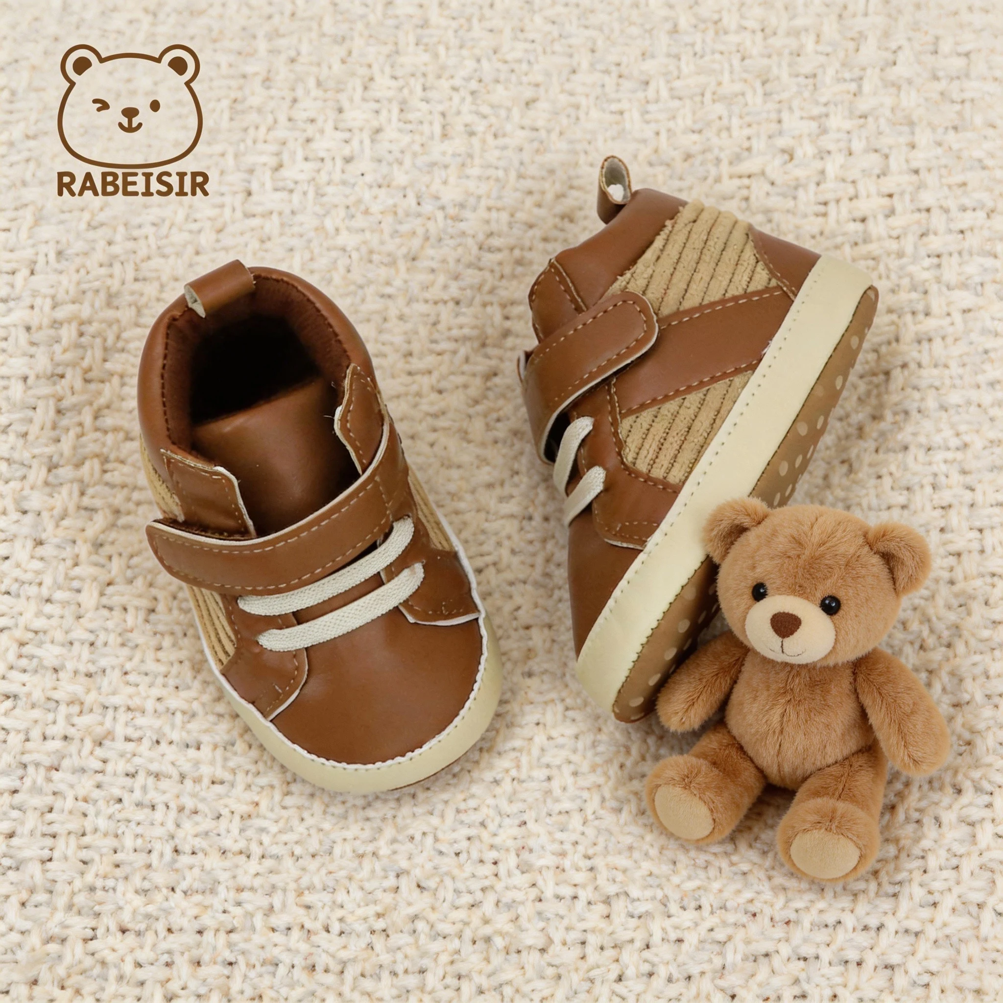 Spring and Autumn baby sports shoes, baby walking shoes, 0-1 and a half year old warm and breathable men's baby fashion sports s