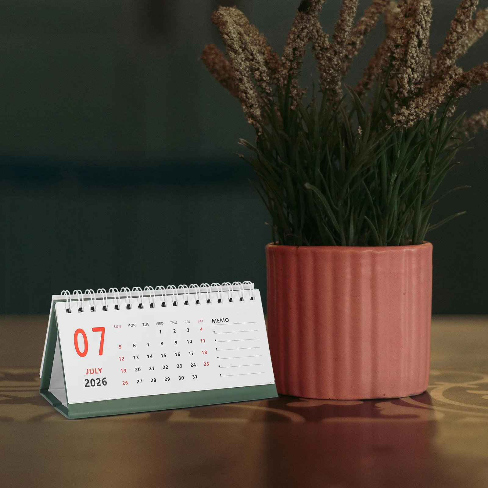 Mini Desktop 2025-2026 18-Month Planner July To December Foldable Home Decor Space Saving Calendar For